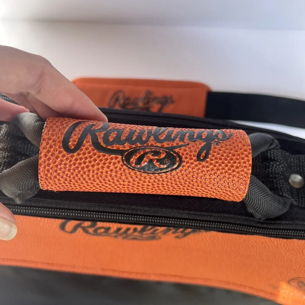 VTG Rawlings NCAA Basketball Messenger Laptop Briefcase Shoulder Bag Orange EUC